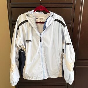 Columbia Blue Khaki and Black Windbreaker Jacket